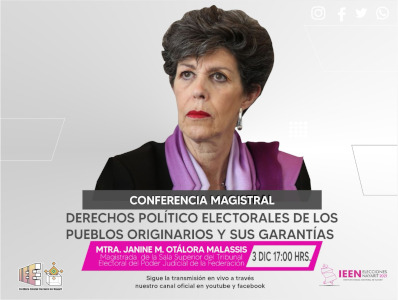 Invitan a escuchar conferencia sobre Derechos pol&iacute;tico-electorales de los pueblos originarios