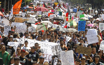 Centenares de miles movilizados dicen no, a Pe&ntilde;a Nieto