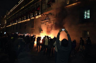 Incendio en Palacio Nacional