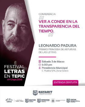 Leonardo Padura, afamado novelista cubano, dictar&aacute; conferencia este s&aacute;bado en Tepic