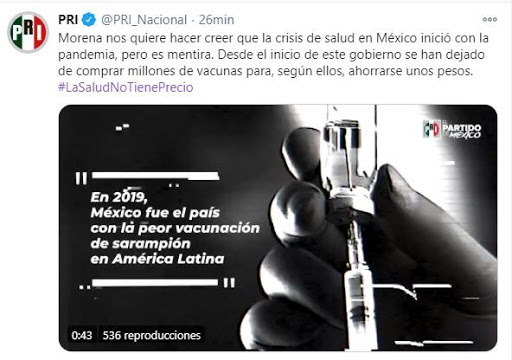 El PRIAN siembra miedo contra la vacuna del COVID-19