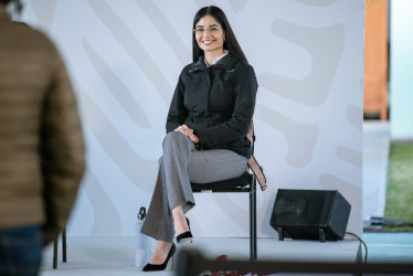 La alcaldesa Geraldine no se le acerc&oacute; al presidente L&oacute;pez Obrador